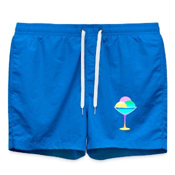 Sundae à la crème glacée sucrée et colorée - Summery Treat - Short de bain - cobalt blue - Devant - AI Model Male 185 light (185cm)