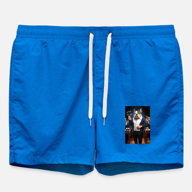 Bouledogue anglais Professeur humanoïde - Short de bain - cobalt blue