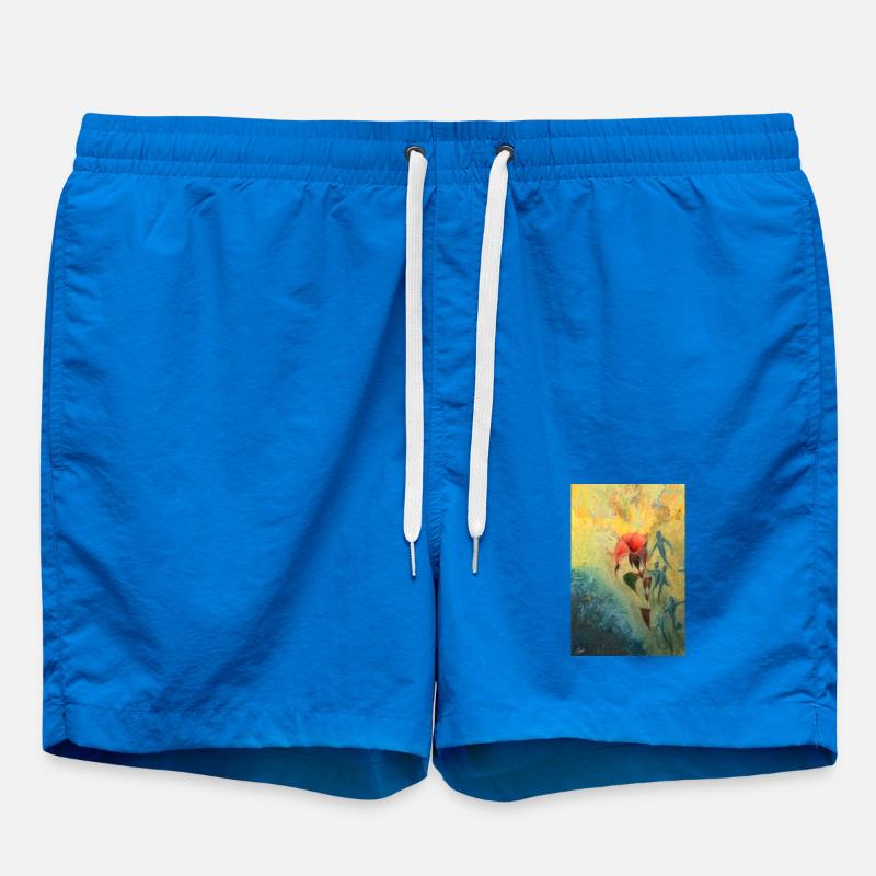 Scène florale abstraite - Short de bain - cobalt blue