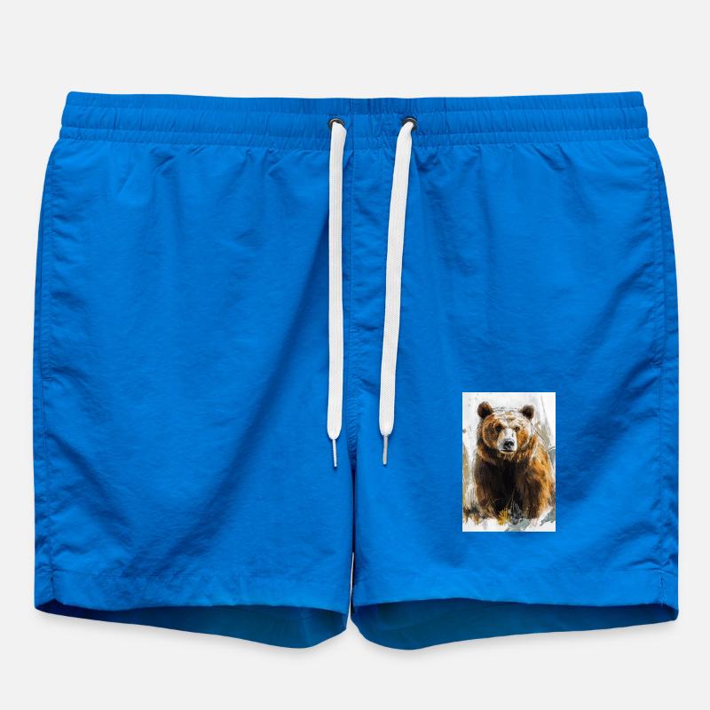 Illustration eines Bären - Badeshorts - Cobalt blue