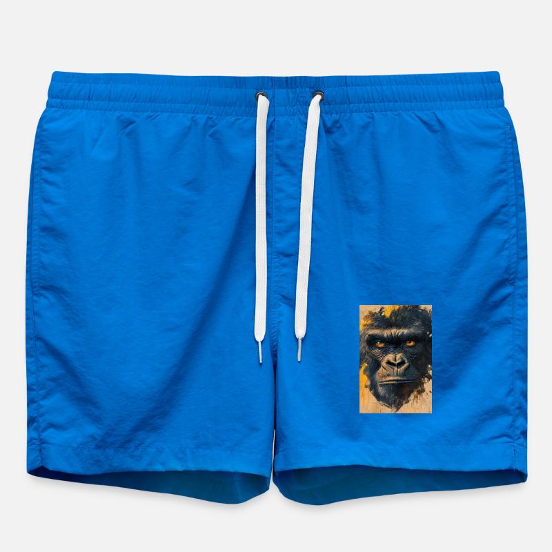Illustration of a gorilla - Short de bain - cobalt blue