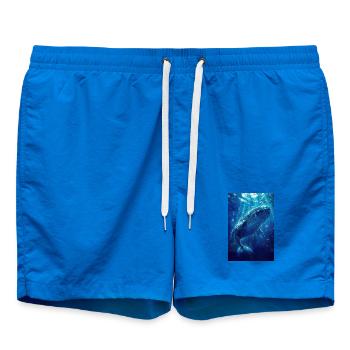 Illustration eines Wals - Badeshorts - Cobalt blue - Vorne