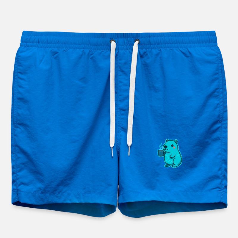 Capybara bleu avec café - Short de bain - cobalt blue