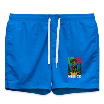Mexiko Stolz & Heimat Mexikaner Mexico Flagge - Badeshorts - Cobalt blue - Vorne