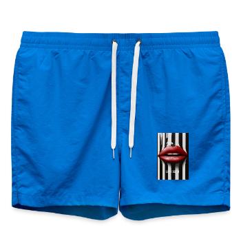 Look Again Lips Fashion Statement Design - Short de bain - cobalt blue - Devant
