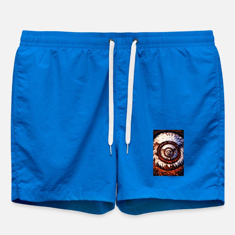 Spring Spiral with Spring Patterns - Swim Trunks - cobalt blue