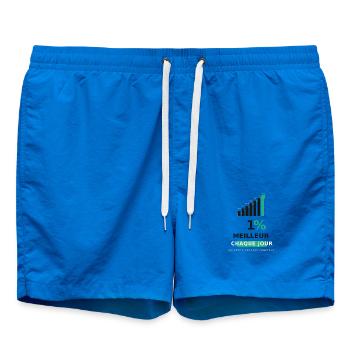 1% Meilleur Chaque Jour - Short de bain - cobalt blue - Devant - AI Model Male 185 light (185cm)