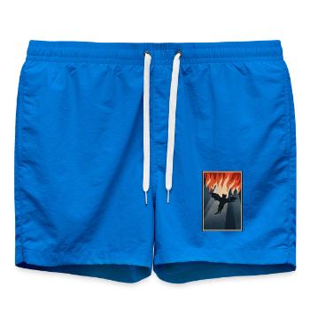 Hellcat - Kathe aus der Hölle - Badeshorts - Cobalt blue - Vorne - AI Model Male 185 light (185cm)