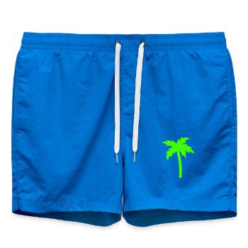 Palme Silhouette  - Badeshorts - Cobalt blue - Vorne - AI Model Male 185 light (185cm)