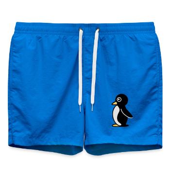 Minimalistischer Pinguin - Badeshorts - Cobalt blue - Vorne