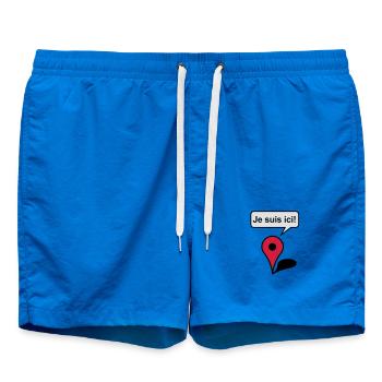 Je suis ici! Google Maps - Short de bain - cobalt blue - Devant - AI Model Male 185 light (185cm)