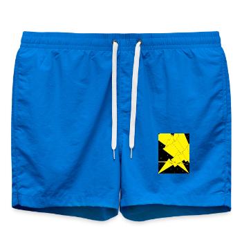 Zackenlicht Berge Kontrast - Badeshorts - Cobalt blue - Vorne - AI Model Male 185 light (185cm)