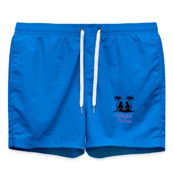 Lettrage de gang de filles avec des cœurs - Short de bain - cobalt blue - Devant - AI Model Male 185 light (185cm)