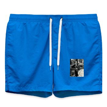 Le silence de la prière à l’intérieur de l’église - Short de bain - cobalt blue - Devant - AI Model Male 185 light (185cm)
