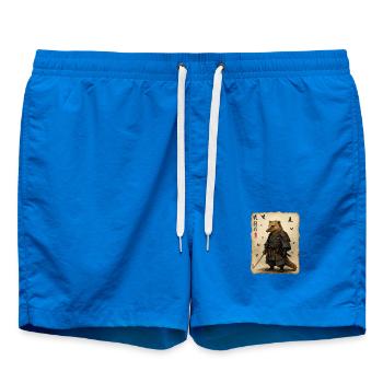 Meerkat Samurai: Shadow Katana - Swim Trunks - cobalt blue - Front - AI Model Male 185 light (185cm)