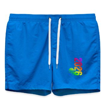 Volleyball Master Shirt 2026, rainbow bag - Swim Trunks - cobalt blue - Front - AI Model Male 185 light (185cm)