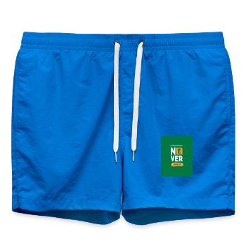 Purple_and_Red_Playful_Never_Give_Up_Inspiratio - Badeshorts - Cobalt blue - Vorne - AI Model Male 185 light (185cm)