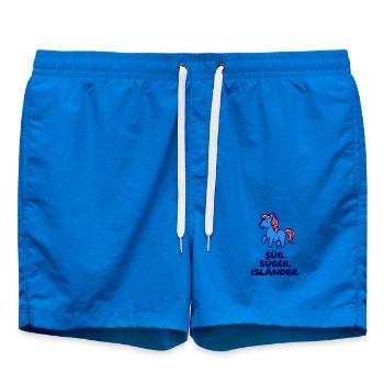 Islandponys Statement Isländer Islandpferde Pony - Badeshorts - Cobalt blue - Vorne - AI Model Male 185 light (185cm)
