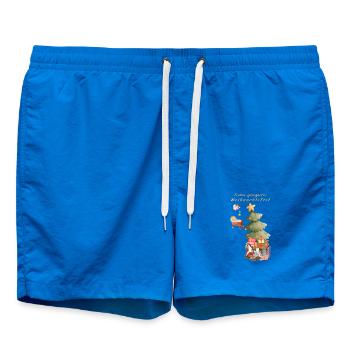 Frohes gesegnetes Weihnachtsfest beige Christbaum - Badeshorts - Cobalt blue - Vorne