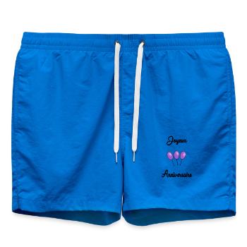 JOYEUX ANNIVERSAIRE - Short de bain - cobalt blue - Devant - AI Model Male 185 light (185cm)