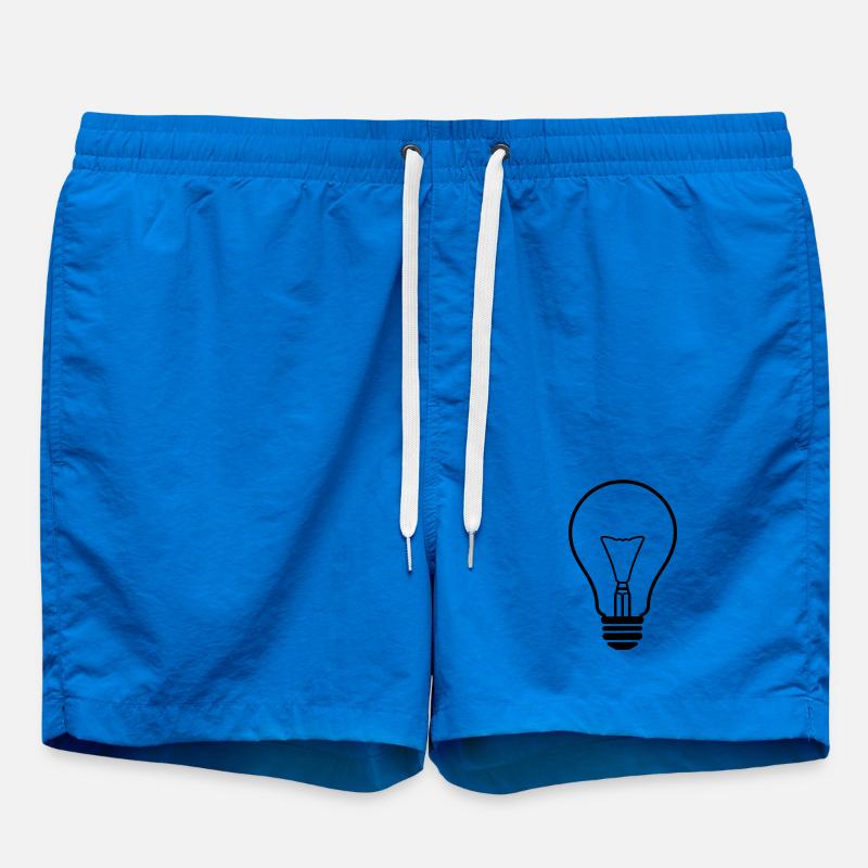 Illuminating Creative Lightbulb Design - Swim Trunks - cobalt blue