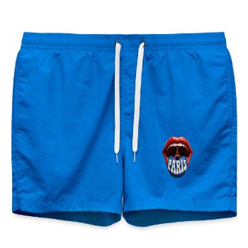 Paris Tongue Pop Art - Badeshorts - Cobalt blue - Vorne - AI Model Male 185 light (185cm)