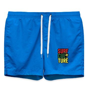 Surfer Shirt, Jamaika Edition Shirt, Hoodie, Tasse - Badeshorts - Cobalt blue - Vorne - AI Model Male 185 light (185cm)