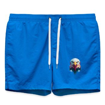 Aigle impressionnant regard perçant - Short de bain - cobalt blue - Devant - AI Model Male 185 light (185cm)