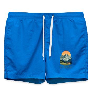 Allgäu National Park | Vintage Mountain - Swim Trunks - cobalt blue - Front - AI Model Male 185 light (185cm)