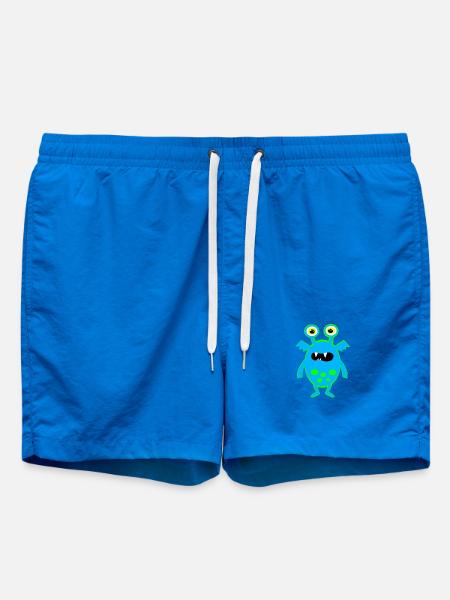 Neonblauer Monster mit großen Augen - Badeshorts - Cobalt blue