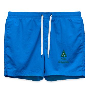 frohe weihnachten tannenbaum tanne xmas Symbol - Badeshorts - Cobalt blue - Vorne - AI Model Male 185 light (185cm)