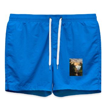 Locomotive à vapeur Sunset - Short de bain - cobalt blue - Devant - AI Model Male 185 light (185cm)