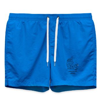 Dänemark Umriss - Kopenhagen Liebe - Koordinaten - Badeshorts - Cobalt blue - Vorne - AI Model Male 185 light (185cm)