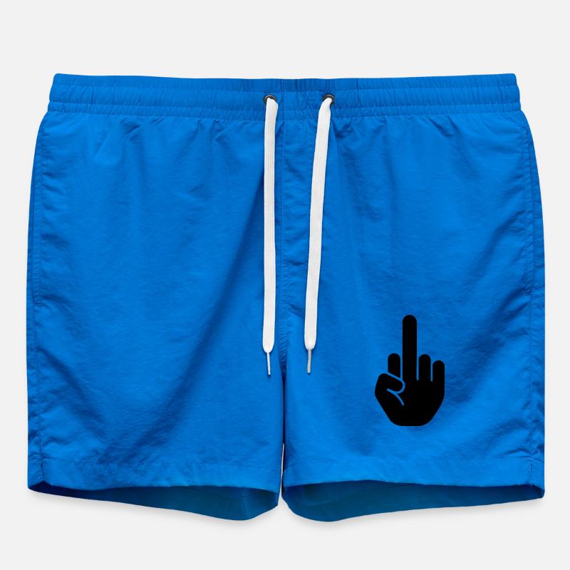 Middle finger - Swim Trunks - cobalt blue
