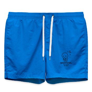 Nightowl – Too Awake | Late Night Mood - Swim Trunks - cobalt blue - Front - AI Model Male 185 light (185cm)