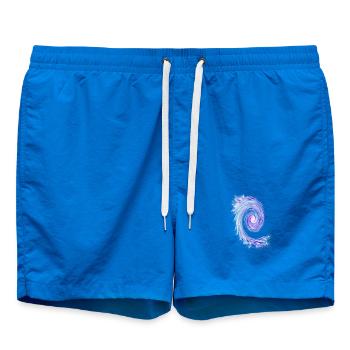 Pastel Swirl Spiral - Swim Trunks - cobalt blue - Front - AI Model Male 185 light (185cm)