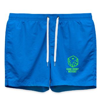 GAME OVER? - NEVER! - Badeshorts - Cobalt blue - Vorne - AI Model Male 185 light (185cm)