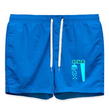 Bühnenduschgesang - Badeshorts - Cobalt blue - Vorne - AI Model Male 185 light (185cm)