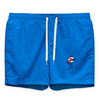 Drapeau de Cuba - Cuba - Silhouette de dragon - Short de bain - cobalt blue - Devant - AI Model Male 185 light (185cm)