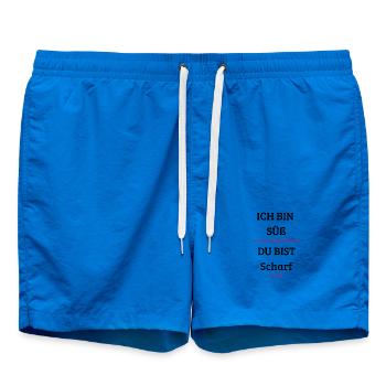 Schuss Wahnsinn Neon Pink - Badeshorts - Cobalt blue - Vorne - AI Model Male 185 light (185cm)
