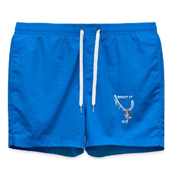 Send It Skelettdrache Grunge - Badeshorts - Cobalt blue - Vorne - AI Model Male 185 light (185cm)