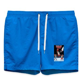 Santa Dunking Basketball North Pole Dunk Squad - Swim Trunks - cobalt blue - Front