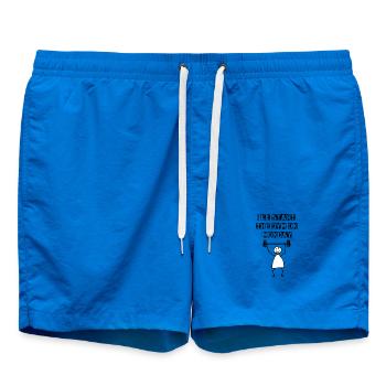 Je commencerai la salle de sport lundi - Short de bain - cobalt blue - Devant - AI Model Male 185 light (185cm)