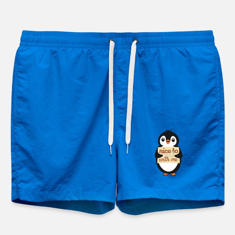 Pingouin avec Sympa de me rencontrer - Short de bain - cobalt blue