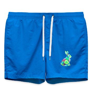 Hase Wasserfarben Blumen Ostern - Badeshorts - Cobalt blue - Vorne - AI Model Male 185 light (185cm)