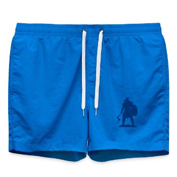 Wikinger Kämpfer Silhouette - Badeshorts - Cobalt blue - Vorne - AI Model Male 185 light (185cm)