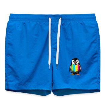 Penguin - Swim Trunks - cobalt blue - Front - AI Model Male 185 light (185cm)