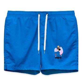Fille dansante avec illustration de boule disco - Short de bain - cobalt blue - Devant - AI Model Male 185 light (185cm)