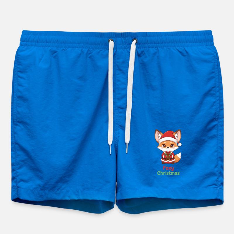 Foxy Christmas Gift Fox - Swim Trunks - cobalt blue