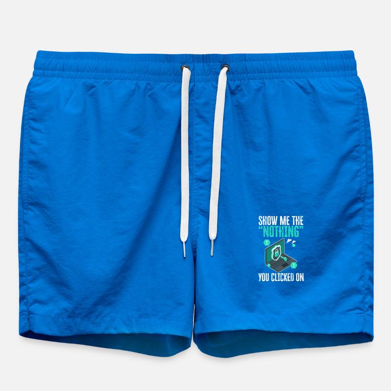 Sjov cybersikkerhed IT Support IT Security Network - Badeshorts - cobalt blue